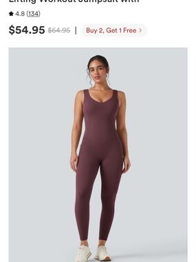 Halara UltraSculpt™ V Neck Butt Lifting Workout Jumpsuit with Pockets *1